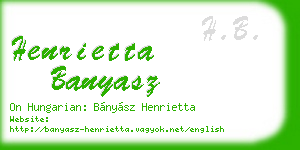 henrietta banyasz business card